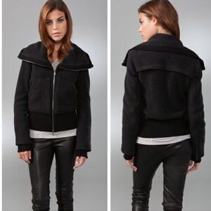 Theory Louina Amazing Wool Cashmere Zip Jacket Size P